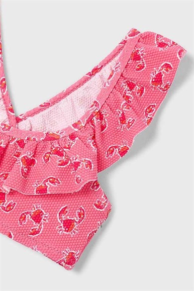 Mayoral Kız Çocuk 4-9 Yaş Fırfır Detaylı Bikini Takım Fuşya