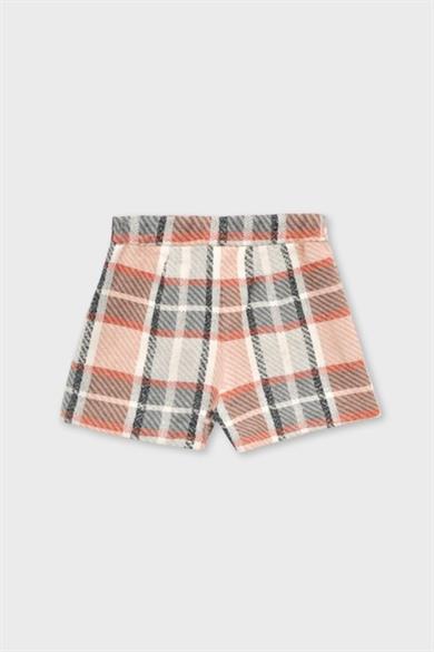Mayoral Kız Çocuk 4-9 Yaş Kışlık Ekose Şort Pudra