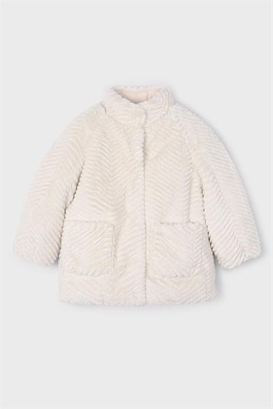 Mayoral Kız Çocuk 4-9 Yaş Peluş Mont Krem