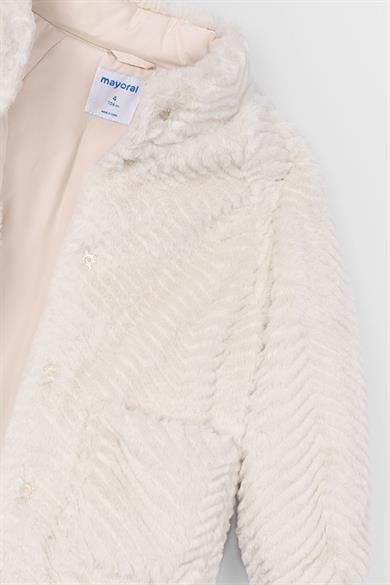 Mayoral Kız Çocuk 4-9 Yaş Peluş Mont Krem