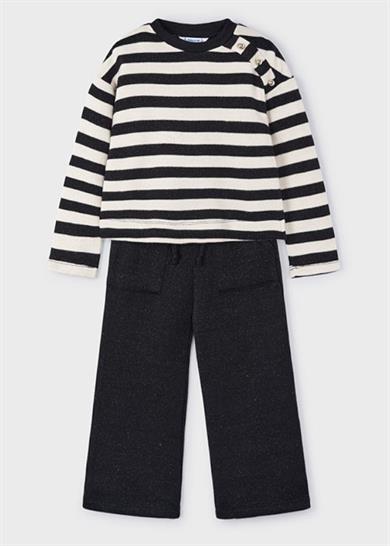 Mayoral Kız Çocuk 4-9 Yaş Sweatshirt- Pantolon Takımı 4554 Siyah