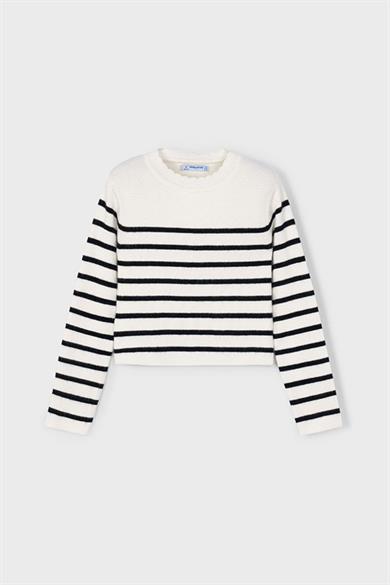 Mayoral Kız Çocuk 4-9 Yaş Triko Kazak Krem