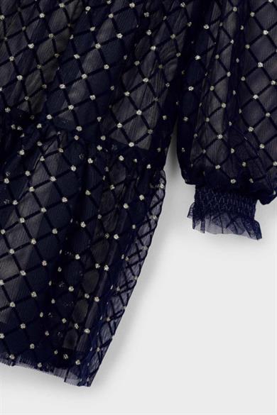 Mayoral Kız Çocuk 4-9 Yaş Tüllü Elbise 4910 Lacivert