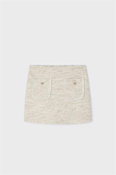 Mayoral Kız Çocuk 4-9 Yaş Tüvit Şort Etek 4908 Bej