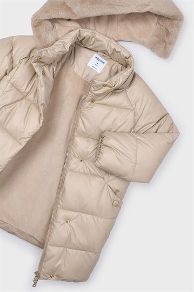 Mayoral Kız Çocuk 4-9 Yaş Uzun Dolgulu Mont Krem