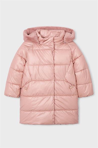 Mayoral Kız Çocuk 4-9 Yaş Uzun Dolgulu Mont Pudra