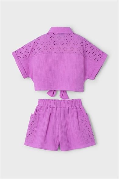 Mayoral Kız Çocuk 5-9 Yaş Fistolu Şortlu Takım 3210 Fuşya