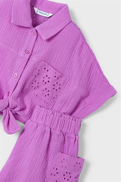 Mayoral Kız Çocuk 5-9 Yaş Fistolu Şortlu Takım 3210 Fuşya