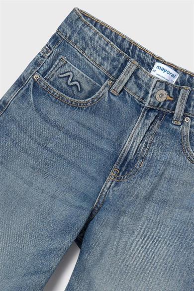 Mayoral Kız Çocuk 8-18 Yaş Bol Kesim Denim Pantolon Mavi