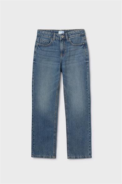 Mayoral Kız Çocuk 8-18 Yaş Bol Kesim Denim Pantolon Mavi
