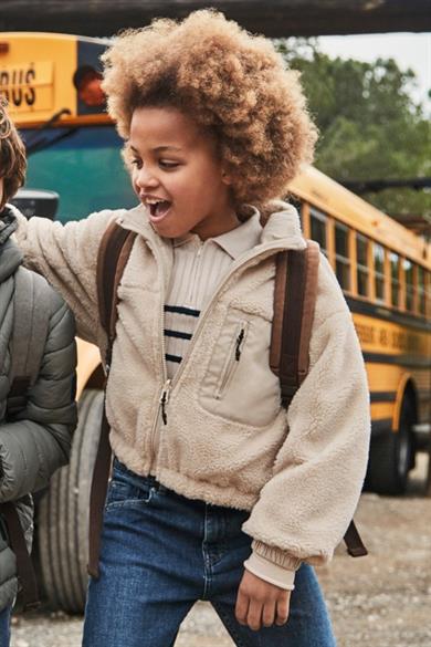 Mayoral Kız Çocuk 8-18 Yaş Çift Taraflı Peluş Mont Bej