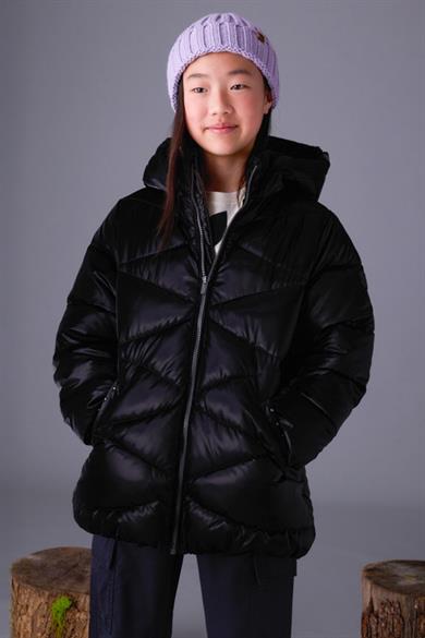 Mayoral Kız Çocuk 8-18 Yaş Dolgulu Uzun Mont Siyah