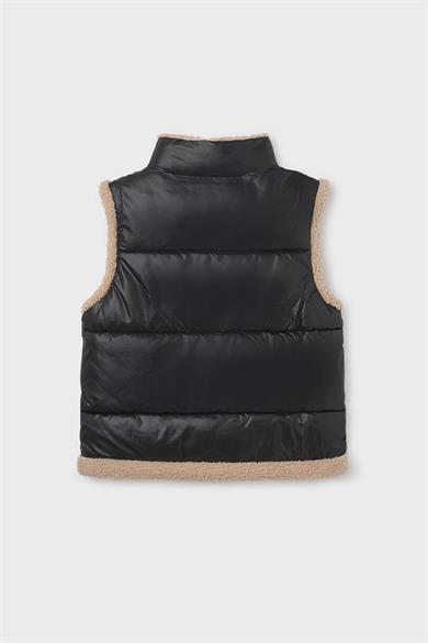 Mayoral Kız Çocuk 8-18  Yaş İçi Polarlı Peluş Detaylı Yelek Siyah