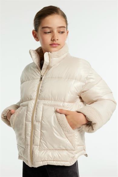 Mayoral Kız Çocuk 8-18 Yaş Peluş Detaylı Kışlık Mont Bej