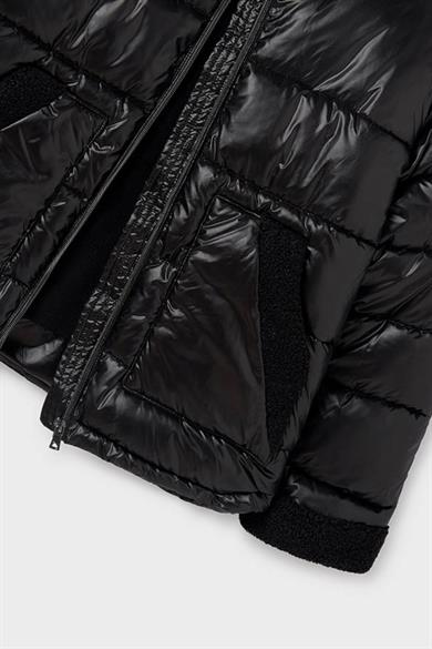 Mayoral Kız Çocuk 8-18 Yaş Peluş Detaylı Kışlık Mont Siyah