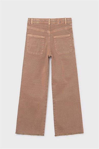 Mayoral Kız Çocuk 8-18 Yaş Piliseli Kesik Paça Denim Pantolon Kiremit
