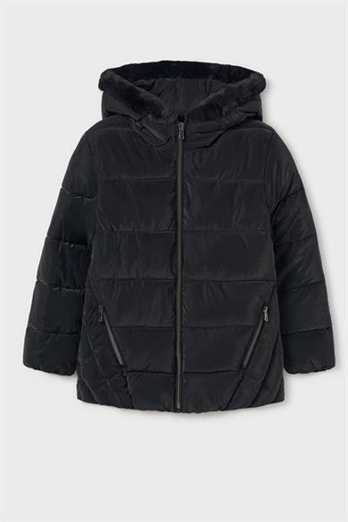Mayoral Kız Çocuk 8-18 Yaş Polarlı Dolgulu Kışlık Mont 7483 Siyah