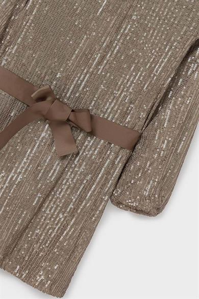 Mayoral Kız Çocuk 8-18 Yaş Pul İşlemeli Astarlı Elbise 7980 Dore