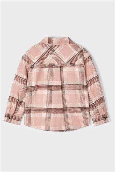 Mayoral Kız Çocuk Ekoseli Gömlek Ceket 4198 Pudra