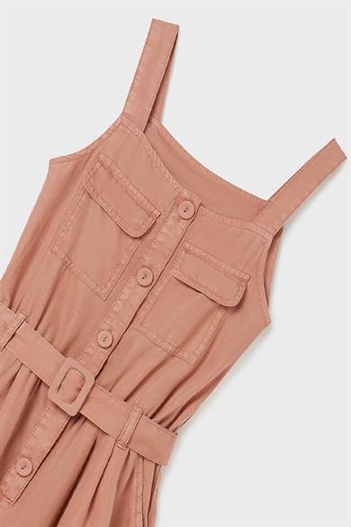 Mayoral Kız Çocuk Kemerli Kısa Tulum 6831 Somon