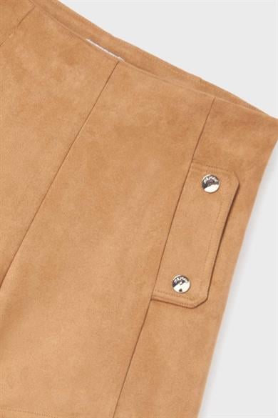 Mayoral Kız Çocuk Süet Şort 7210 Camel