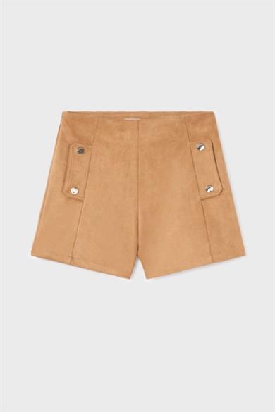 Mayoral Kız Çocuk Süet Şort 7210 Camel