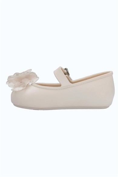 Mini Melissa Kız Çocuk 22-30 Numara Soft Ballerina Studs Petals Babet Krem