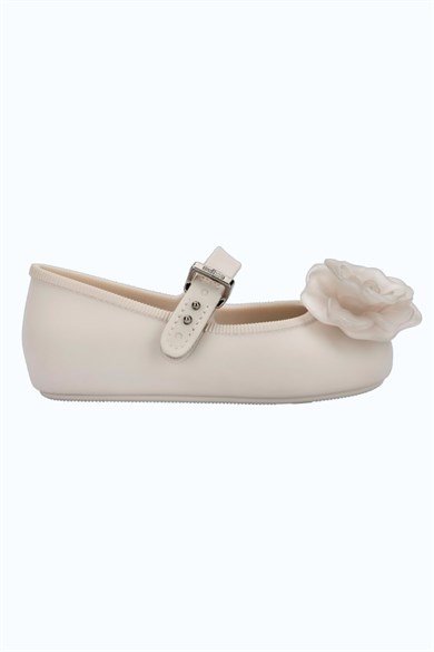 Mini Melissa Kız Çocuk 22-30 Numara Soft Ballerina Studs Petals Babet Krem