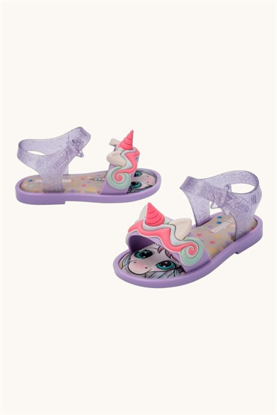 Mini Melissa Kız Çocuk 22-30 Numara MAR SANDAL UNI BB Sandalet Lila