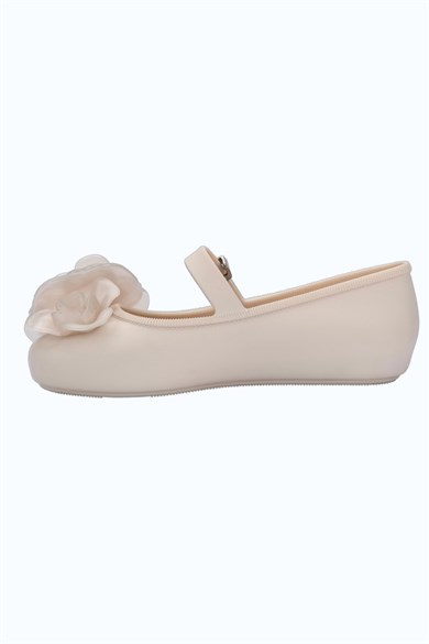 Mini Melissa Kız Çocuk 31-35 Numara Soft Ballerina Studs Petals Babet Krem