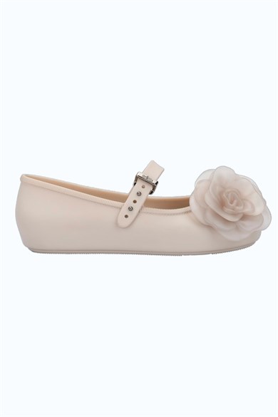 Mini Melissa Kız Çocuk 31-35 Numara Soft Ballerina Studs Petals Babet Krem