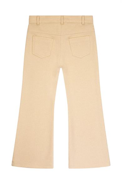 Minycenter Kız Çocuk 2-6 Yaş İspanyol Paça Simli Örme Pantolon Bej