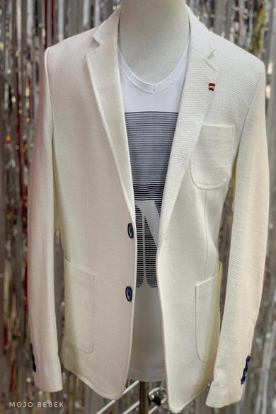 Mogi Erkek Çocuk Cepli Spor Ceket 20202 Beyaz