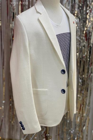 Mogi Erkek Çocuk Cepli Spor Ceket 20202 Beyaz