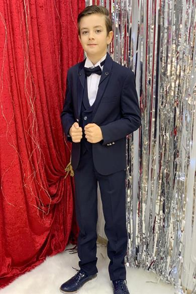 Mogi Erkek Çocuk Damatlık Klasik Takım Elbise 20304 Lacivert