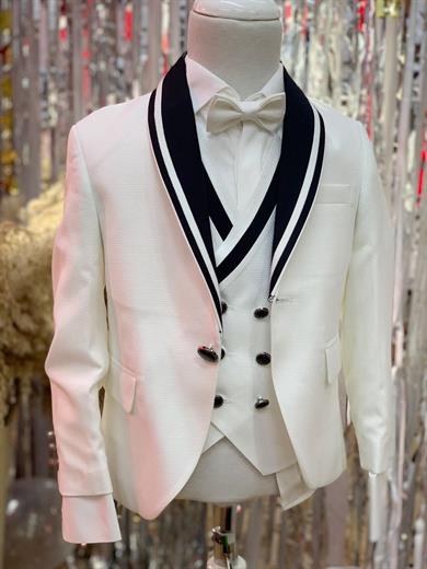 Mogi Erkek Çocuk 3-14 Yaş Damatlık Takım Elbise Set 20322 Beyaz