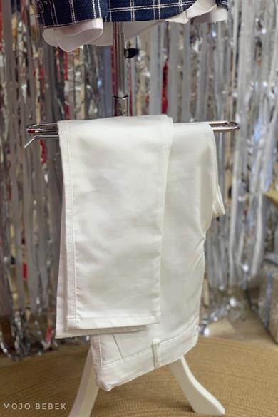 Mogi Erkek Çocuk Kareli Ceket Pantolon Takım Elbise 20225 Lacivert