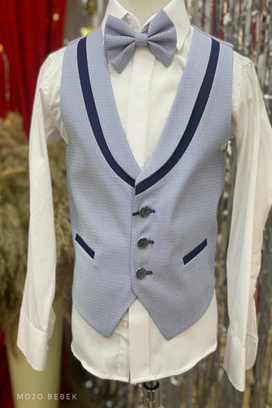 Mogi Erkek Çocuk 1-12 Yaş Klasik Yelekli Takım Mavi