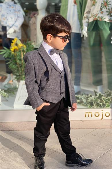 Mogi Erkek Çocuk Spor Yelekli Takım 20273 Gri