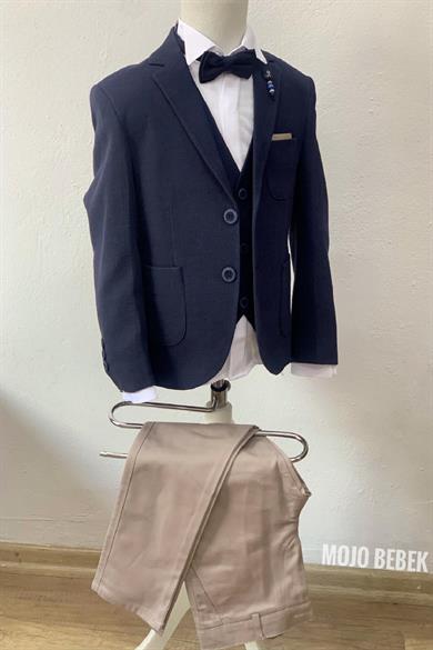 Mogi Erkek Çocuk Spor Yelekli Takım Elbise 20268 Lacivert