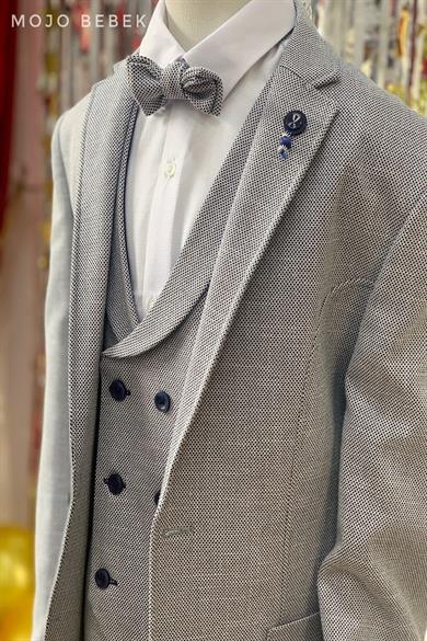 Mogi Erkek Çocuk Yelekli Ceketli Takım Elbise 19236 Lacivert