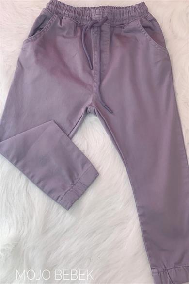 Mojo Bebek Erkek Çocuk Lastikli Bel Kanvas Pantolon 2182 Gri