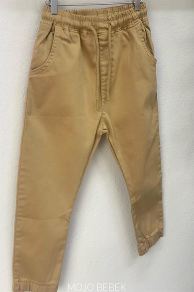 Mojo Bebek Erkek Çocuk Lastikli Bel Kanvas Pantolon 2182 Kahverengi