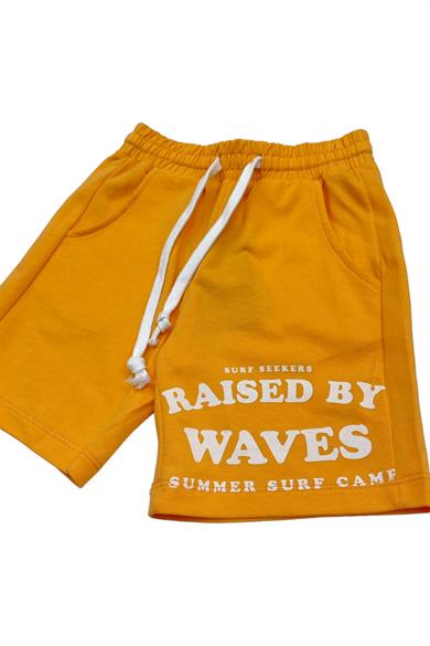 Mojo Bebek Erkek Çocuk Surf Camp %100 Pamuk Penye Şort 219279 Turuncu