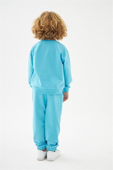 Mojo Bebek Erkek Çocuk Surf Club %100 Pamuk Lastikli Paça Eşofman Altı 219278 Turkuaz