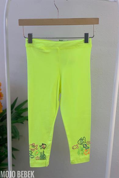 Mojo Bebek Kız Çocuk 1-5 Yaş  Balık Desenli Tayt 9226 Yeşil