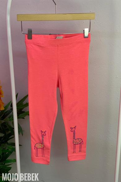 Mojo Bebek Kız Çocuk 1-8 Yaş Zürafa Baskılı Tayt 9224 Fuşya