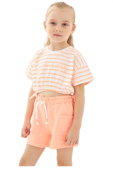 Mojo Bebek Kız Çocuk Çift Cepli Penye Şort 219313 Somon