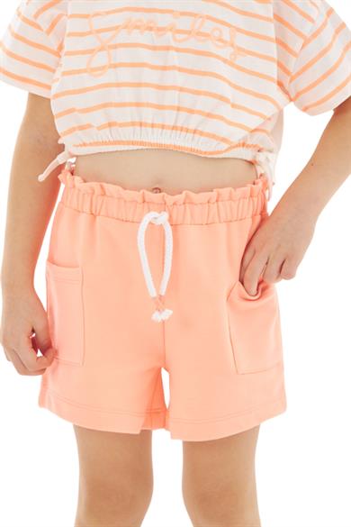 Mojo Bebek Kız Çocuk Çift Cepli Penye Şort 219313 Somon