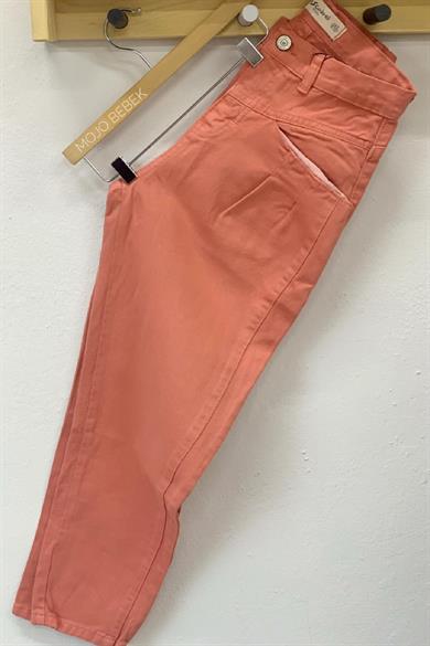 Mojo Bebek Kız Çocuk Yüksek Bel Mom Jean 2184 Kiremit